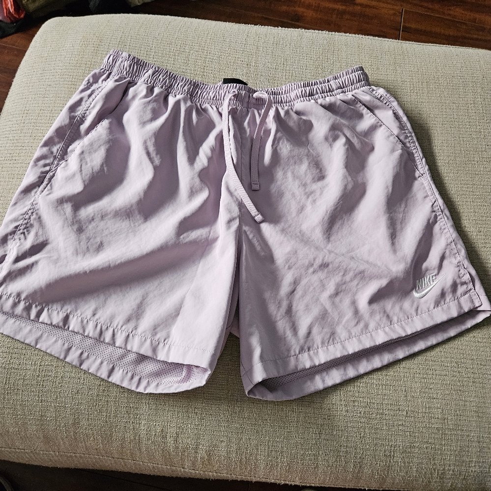 Nike Mesh Fully Lined Lavebdar Shorts Mens Drawstring Athletic